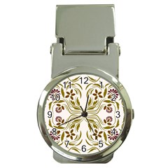 Folk flowers print Floral pattern Ethnic art Money Clip Watches