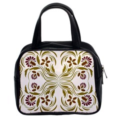 Folk Flowers Print Floral Pattern Ethnic Art Classic Handbag (two Sides) by Eskimos