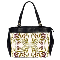 Folk Flowers Print Floral Pattern Ethnic Art Oversize Office Handbag (2 Sides) by Eskimos