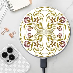 Folk Flowers Print Floral Pattern Ethnic Art Wireless Charger