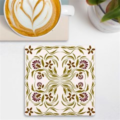 Folk Flowers Print Floral Pattern Ethnic Art Uv Print Square Tile Coaster 