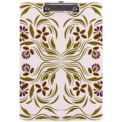 Folk Flowers Print Floral Pattern Ethnic Art A4 Clipboard by Eskimos