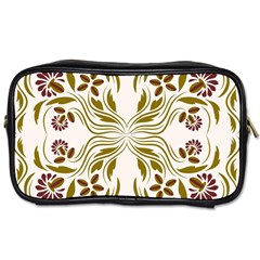 Folk Flowers Print Floral Pattern Ethnic Art Toiletries Bag (two Sides) by Eskimos