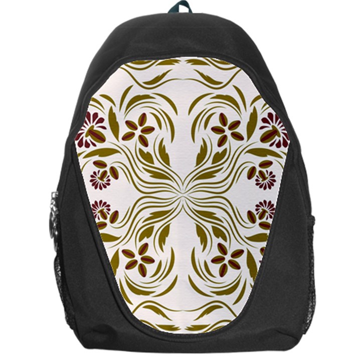 Folk flowers print Floral pattern Ethnic art Backpack Bag