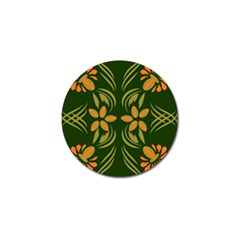 Folk Flowers Print Floral Pattern Ethnic Art Golf Ball Marker (10 Pack) by Eskimos