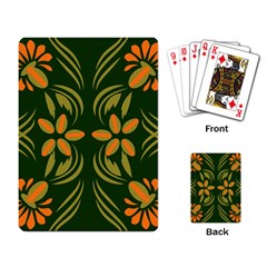 Folk Flowers Print Floral Pattern Ethnic Art Playing Cards Single Design (rectangle) by Eskimos