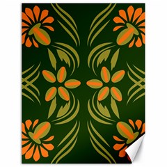 Folk Flowers Print Floral Pattern Ethnic Art Canvas 18  X 24  by Eskimos