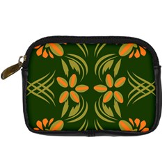 Folk Flowers Print Floral Pattern Ethnic Art Digital Camera Leather Case by Eskimos