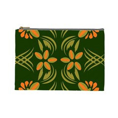 Folk Flowers Print Floral Pattern Ethnic Art Cosmetic Bag (large) by Eskimos