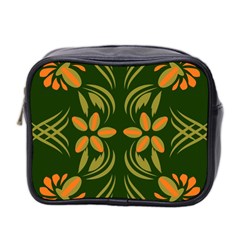 Folk Flowers Print Floral Pattern Ethnic Art Mini Toiletries Bag (two Sides) by Eskimos