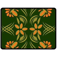 Folk Flowers Print Floral Pattern Ethnic Art Fleece Blanket (large)  by Eskimos