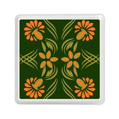 Folk Flowers Print Floral Pattern Ethnic Art Memory Card Reader (square)