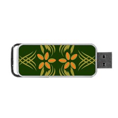 Folk Flowers Print Floral Pattern Ethnic Art Portable Usb Flash (two Sides) by Eskimos