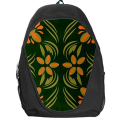 Folk Flowers Print Floral Pattern Ethnic Art Backpack Bag by Eskimos