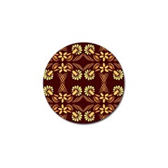 Folk Flowers Print Floral Pattern Ethnic Art Golf Ball Marker (4 Pack) by Eskimos