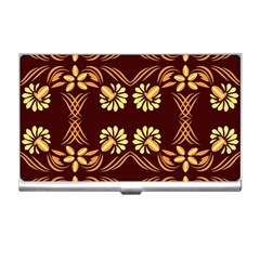 Folk Flowers Print Floral Pattern Ethnic Art Business Card Holder by Eskimos