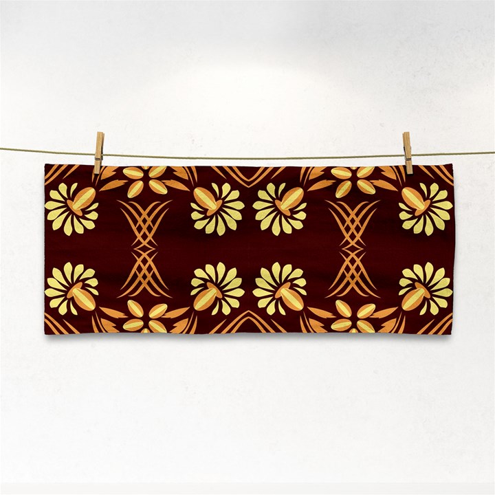 Folk flowers print Floral pattern Ethnic art Hand Towel