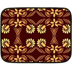 Folk Flowers Print Floral Pattern Ethnic Art Fleece Blanket (mini) by Eskimos