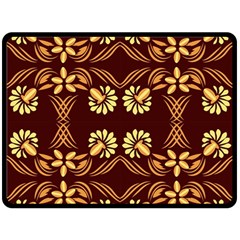 Folk Flowers Print Floral Pattern Ethnic Art Fleece Blanket (large)  by Eskimos