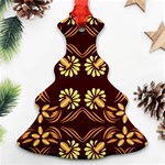 Folk flowers print Floral pattern Ethnic art Ornament (Christmas Tree)  Front