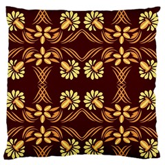 Folk Flowers Print Floral Pattern Ethnic Art Large Flano Cushion Case (one Side) by Eskimos