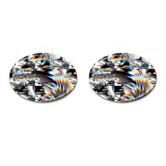 Rainbow Assault Cufflinks (oval) by MRNStudios