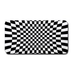 Illusion Checkerboard Black And White Pattern Medium Bar Mats 16 x8.5  Bar Mat