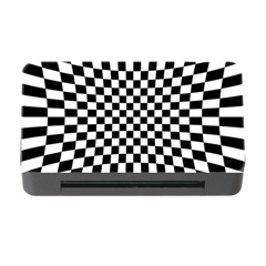 Illusion Checkerboard Black And White Pattern Memory Card Reader With Cf by Nexatart