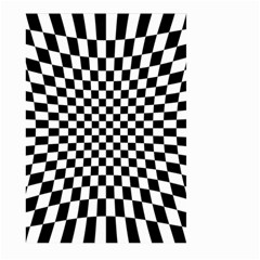 Illusion Checkerboard Black And White Pattern Large Garden Flag (two Sides) by Nexatart