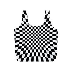 Illusion Checkerboard Black And White Pattern Full Print Recycle Bag (s) by Nexatart