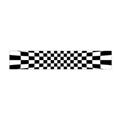 Illusion Checkerboard Black And White Pattern Flano Scarf (mini) by Nexatart