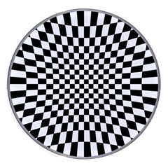 Illusion Checkerboard Black And White Pattern Wireless Charger