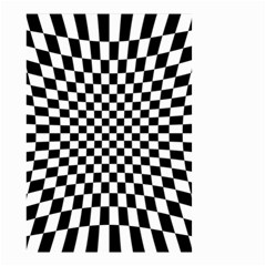 Illusion Checkerboard Black And White Pattern Small Garden Flag (two Sides) by Nexatart