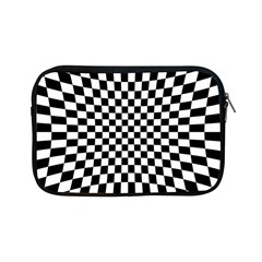 Illusion Checkerboard Black And White Pattern Apple Ipad Mini Zipper Cases by Nexatart