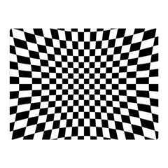 Illusion Checkerboard Black And White Pattern Double Sided Flano Blanket (mini)  by Nexatart