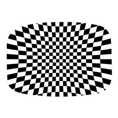 Illusion Checkerboard Black And White Pattern Mini Square Pill Box