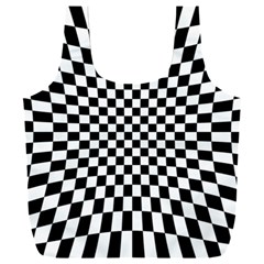 Illusion Checkerboard Black And White Pattern Full Print Recycle Bag (xxxl) by Nexatart