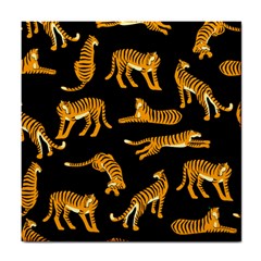 Seamless-exotic-pattern-with-tigers Tile Coaster