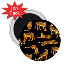 Seamless-exotic-pattern-with-tigers 2 25  Magnets (100 Pack) 