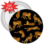 Seamless-exotic-pattern-with-tigers 3  Buttons (100 pack)  Front