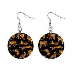 Seamless-exotic-pattern-with-tigers Mini Button Earrings by Jancukart