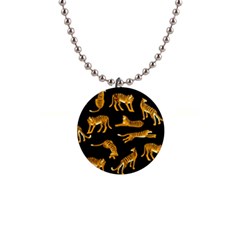 Seamless-exotic-pattern-with-tigers 1  Button Necklace