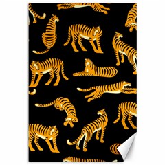 Seamless-exotic-pattern-with-tigers Canvas 12  X 18 