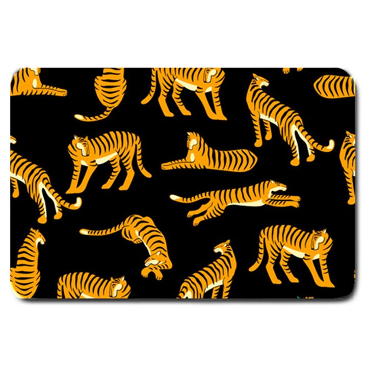 Seamless-exotic-pattern-with-tigers Large Doormat 