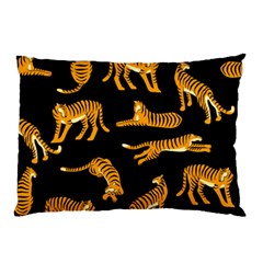 Seamless-exotic-pattern-with-tigers Pillow Case by Jancukart