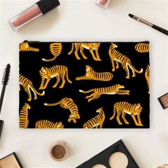 Seamless-exotic-pattern-with-tigers Cosmetic Bag (large) by Jancukart