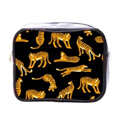 Seamless-exotic-pattern-with-tigers Mini Toiletries Bag (one Side)