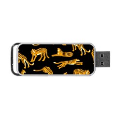 Seamless-exotic-pattern-with-tigers Portable Usb Flash (two Sides)