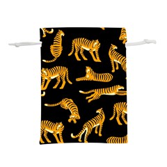 Seamless-exotic-pattern-with-tigers Lightweight Drawstring Pouch (m) by Jancukart