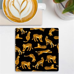 Seamless-exotic-pattern-with-tigers Uv Print Square Tile Coaster 